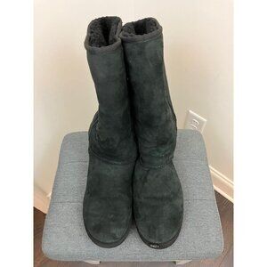 Ugg Black Calf High Leather Boots Size 11